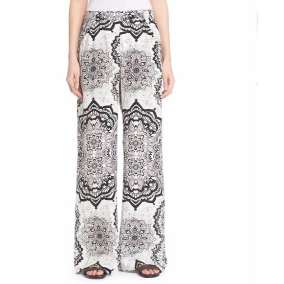 Parker Pants - Parker NY 100% Silk Reef Palazzo Wide Leg Pants